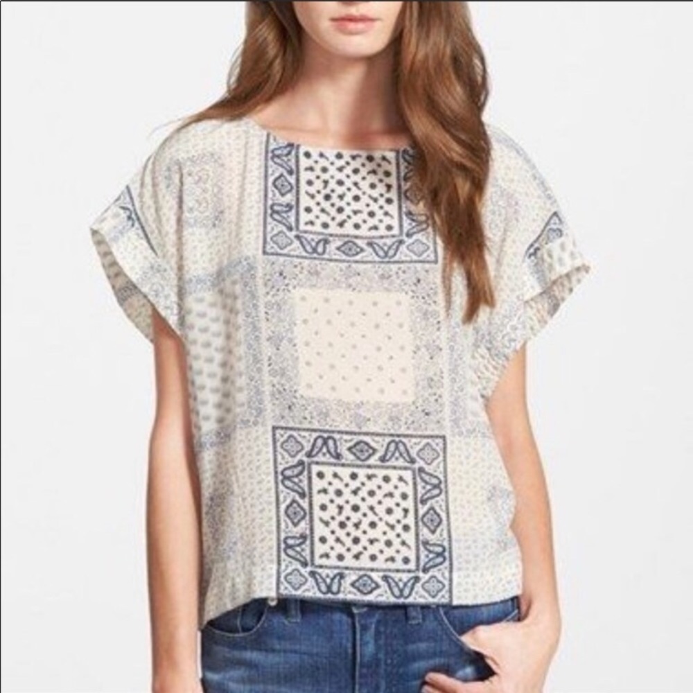 MADEWELL BOHO SILK TOP XS